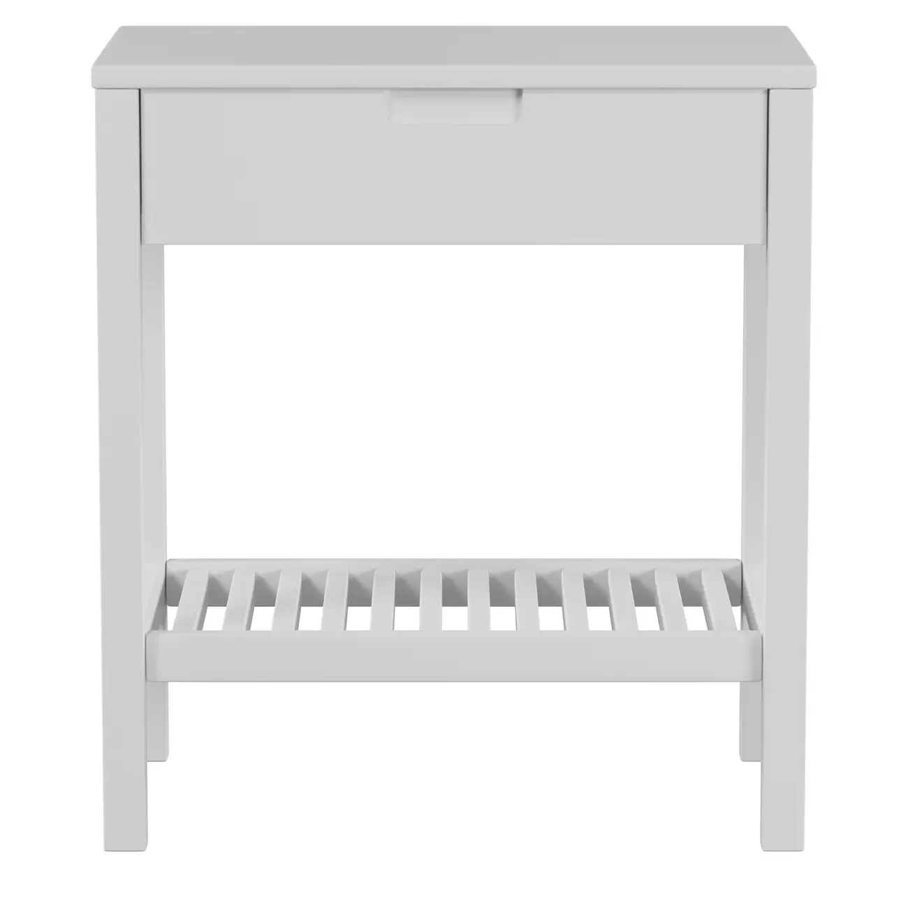 MESA DE CABECEIRA 1 GAVETA/1 PRATELEIRA TINTO - BRANCO - Foto 1