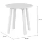 MESA LATERAL REDONDA 50 CM FESTIM - BRANCO - Foto 2