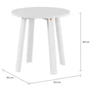 MESA LATERAL REDONDA 50 CM FESTIM - BRANCO - Foto 2