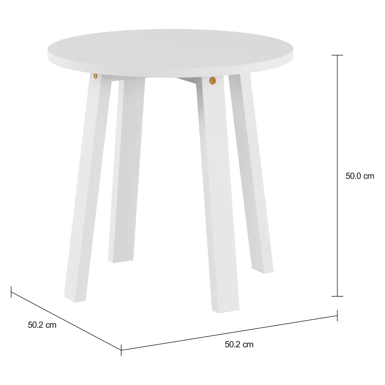 MESA LATERAL REDONDA 50 CM FESTIM - BRANCO - Foto 2
