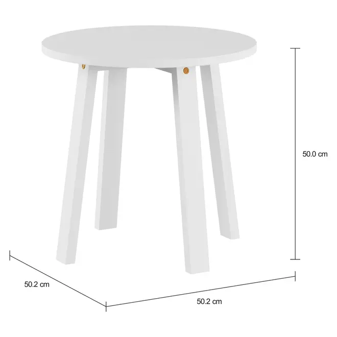 MESA LATERAL REDONDA 50 CM FESTIM - BRANCO - Foto 2