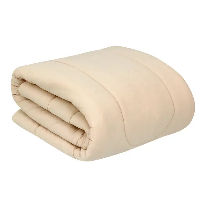 EDREDOM DUPLA-FACE CASAL/QUEEN 2,40 M X 2,50 M MISCELLAN - BEGE/CAMELO - Foto 4