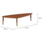 MESA DE CENTRO 1,27 M X 60 CM CHER - NOZES - Foto 2