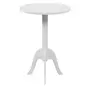 MESA LATERAL REDONDA 45 CM GUERIDON - BRANCO - Foto 1