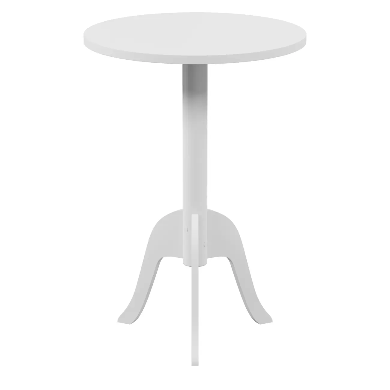 MESA LATERAL REDONDA 45 CM GUERIDON - BRANCO - Foto 1