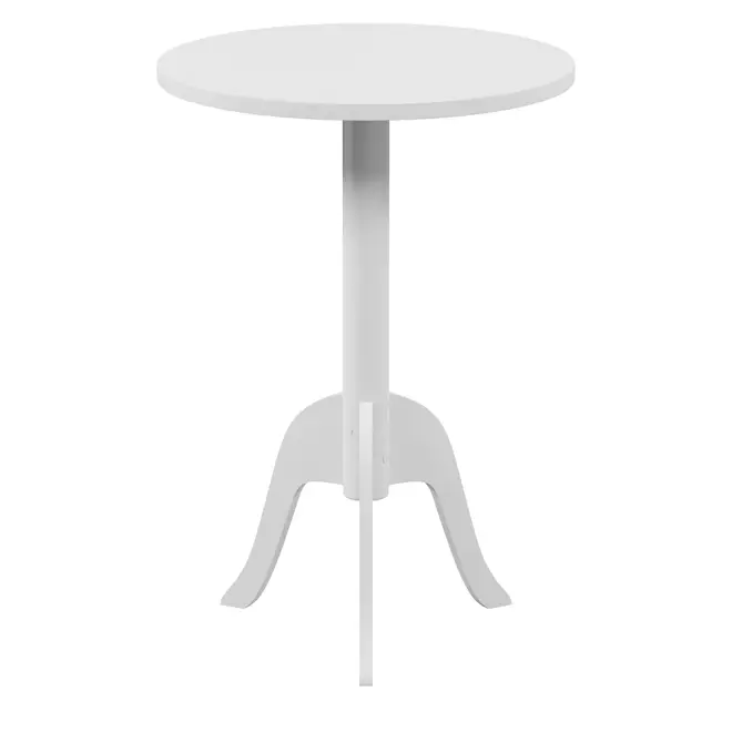 MESA LATERAL REDONDA 45 CM GUERIDON - BRANCO - Foto 1