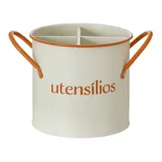 PORTA-UTENSÍLIOS BODEGA - OFF WHITE/CASCA DE URUCUM - Foto 1