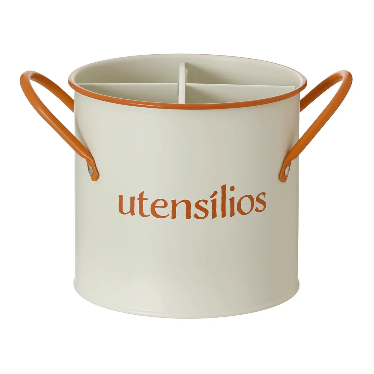 PORTA-UTENSÍLIOS BODEGA - OFF WHITE/CASCA DE URUCUM - Foto 1