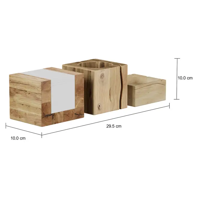 KIT ACESSÓRIOS DE MESA COM 3 PEÇAS CAFEZAL - KAFE MADEIRA - Foto 2