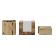 KIT ACESSÓRIOS DE MESA COM 3 PEÇAS CAFEZAL - KAFE MADEIRA - Foto 1