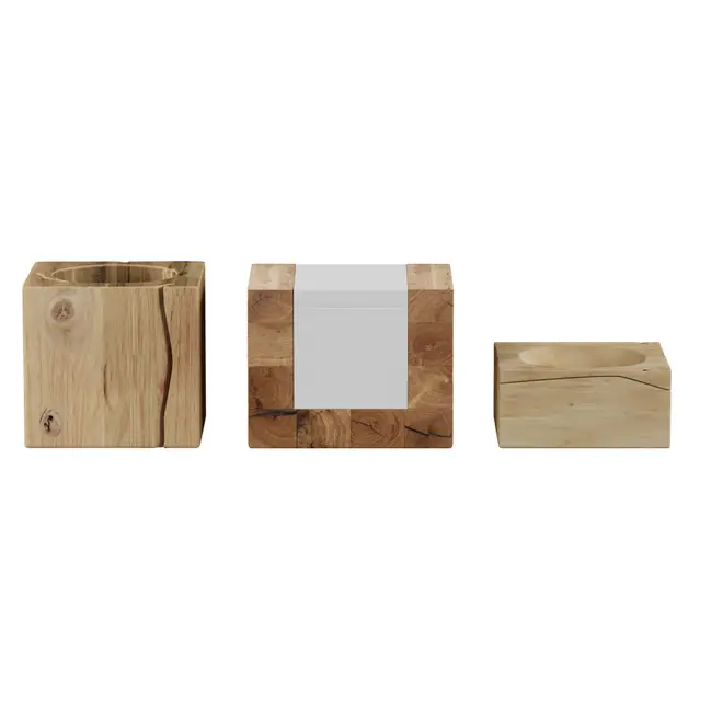 KIT ACESSÓRIOS DE MESA COM 3 PEÇAS CAFEZAL - KAFE MADEIRA - Foto 1