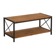 MESA DE CENTRO 90 CM X 45 CM STEAM TRUNK - CASTANHO/ENCERADO CASTANHO - Foto 5