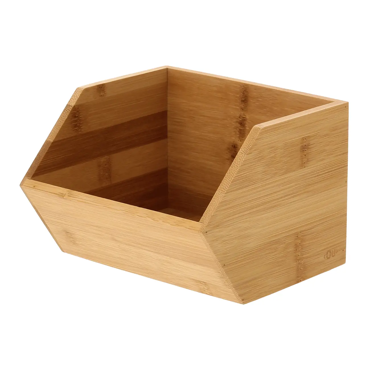 ORGANIZADOR EMPILHÁVEL 17 CM X 15 CM BAMBOO - BAMBU - Foto 1