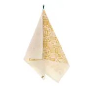 PANO DE PRATO CONJUNTO COM 3 PEÇAS SETE ERVAS AXÉ - OFF-WHITE/VERDE - Foto 4