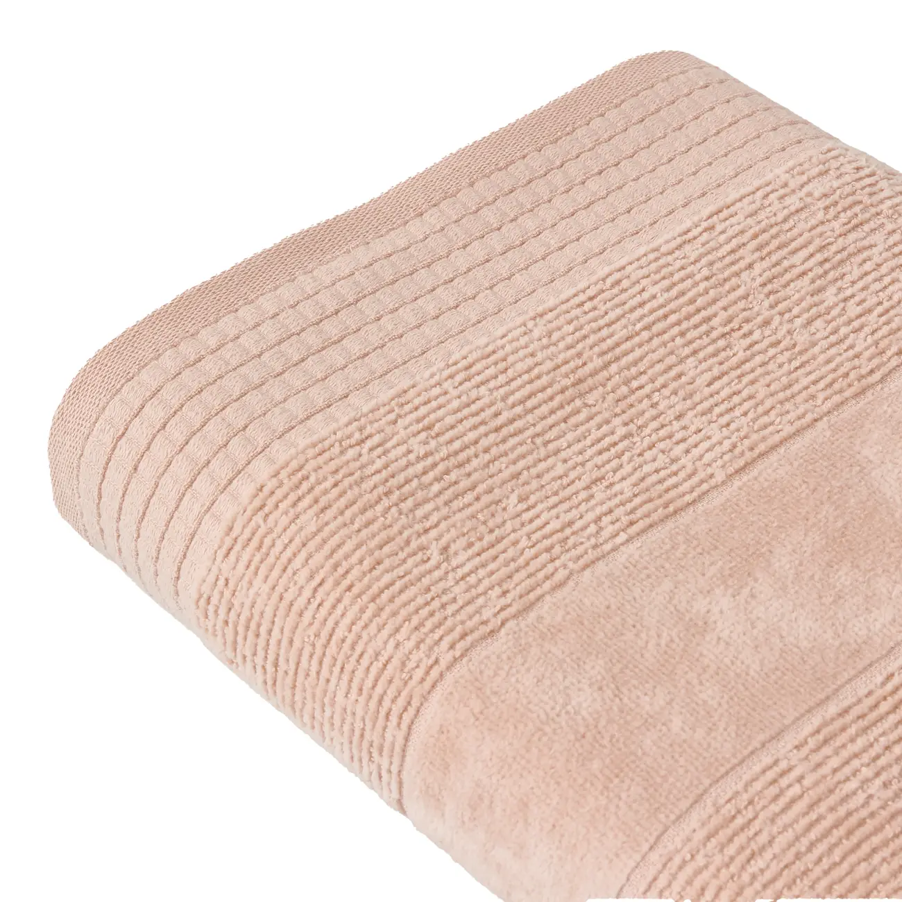 TOALHA DE BANHO 1,35 M X 70 CM DOUX AU TOUCHER - VIN ROSE - Foto 3