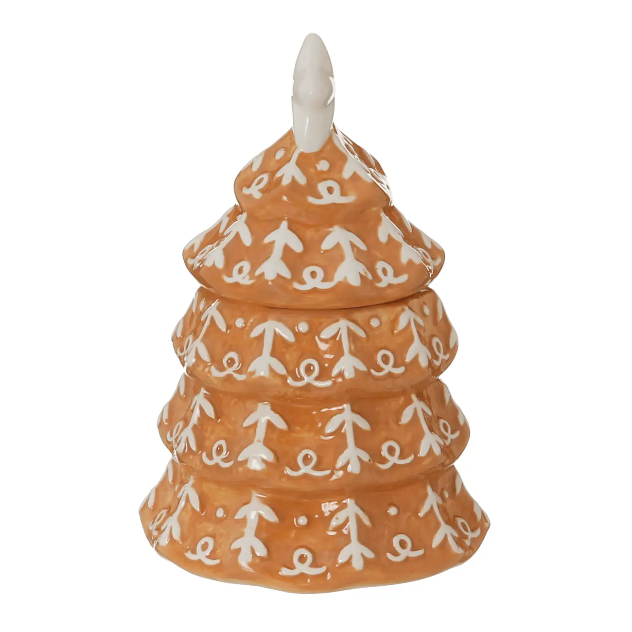 POTE DECORATIVO ÁRVORE VILAREJO NOEL - CASCA DE URUCUM/BRANCO - Foto 3