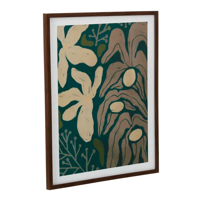 QUADRO I 50 CM X 40 CM FLORA - CASTANHO/ENGLISH GREEN - Foto 2