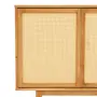 BUFFET 2 PORTAS DE CORRER COM PALHINHA 1,40 M X 40 CM PALHANDI - AMÊNDOA/NATURAL - Foto 9