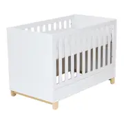BERÇO 70 CM 2 EM 1 - BERÇO/CAMA INFANTIL SWEET - BRANCO/PINUS NATURAL - Foto 2