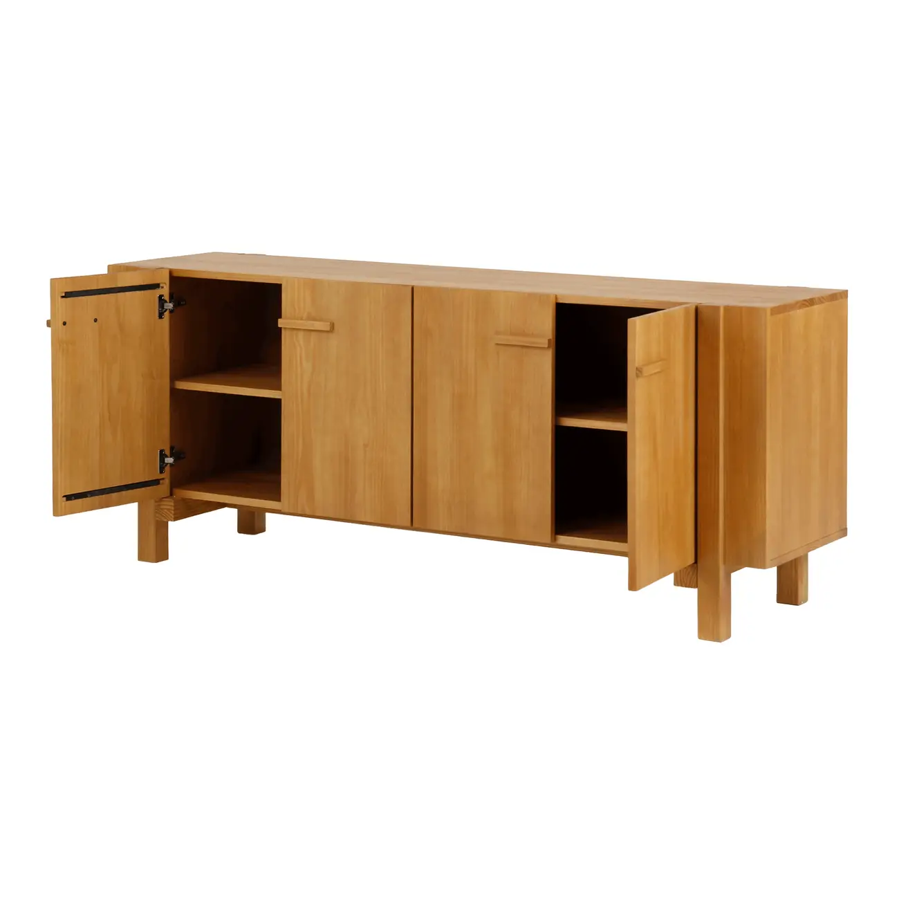BUFFET 4 PORTAS 1,80 M X 45 CM OKIBO - AMÊNDOA - Foto 4