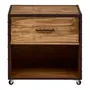 MESA DE CABECEIRA 1 GAVETA STEAM TRUNK - ENCERADO CASTANHO/CASTANHO - Foto 1