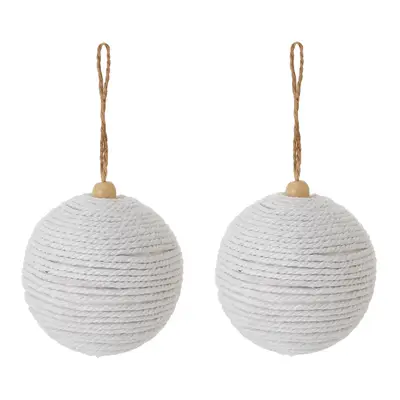 KIT COM 2 PINGENTES BOLAS FLUFFY VILAREJO NOEL