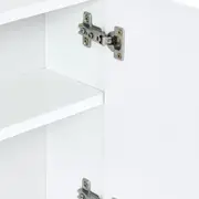 ARMÁRIO DE BANHEIRO COM ESPELHO 1 PORTA 60 CM X 62 CM LINED UP - BRANCO/PRATA - Foto 5