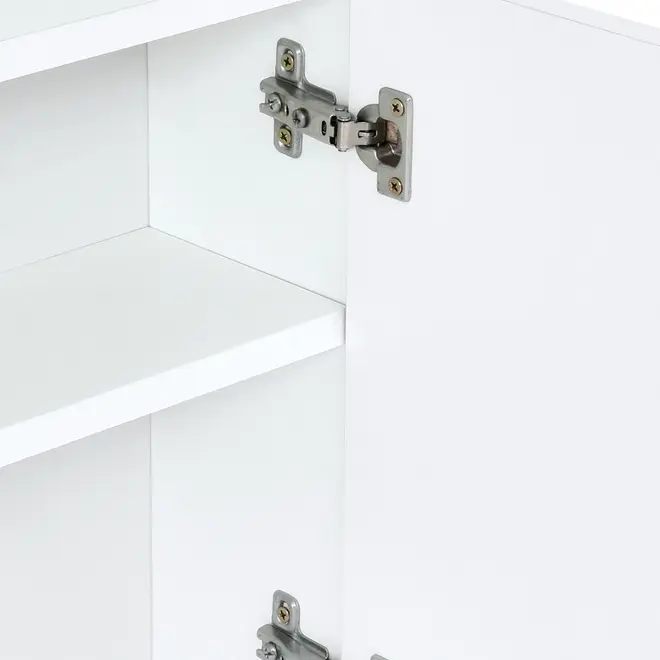 ARMÁRIO DE BANHEIRO COM ESPELHO 1 PORTA 60 CM X 62 CM LINED UP - BRANCO/PRATA - Foto 5