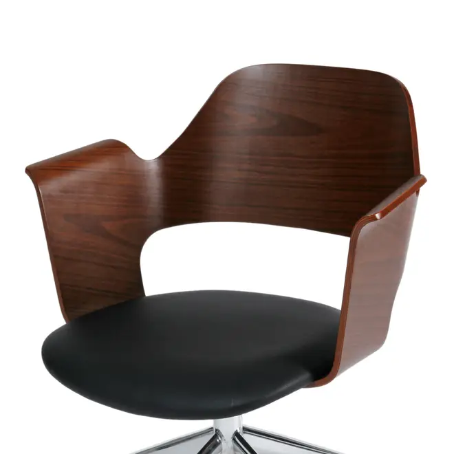 CADEIRA HOME OFFICE SEAGULL - NOZES/PRETO - Foto 6