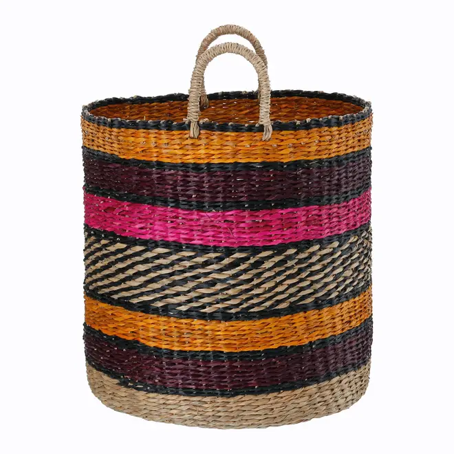 CESTO 45 CM X 35 CM X 35 CM BOLGATANGA - RELVA/MULTICOR - Foto 4