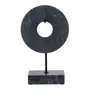ADORNO MESA 33 CM GEOMARBLE - PRETO/CINZA - Foto 1