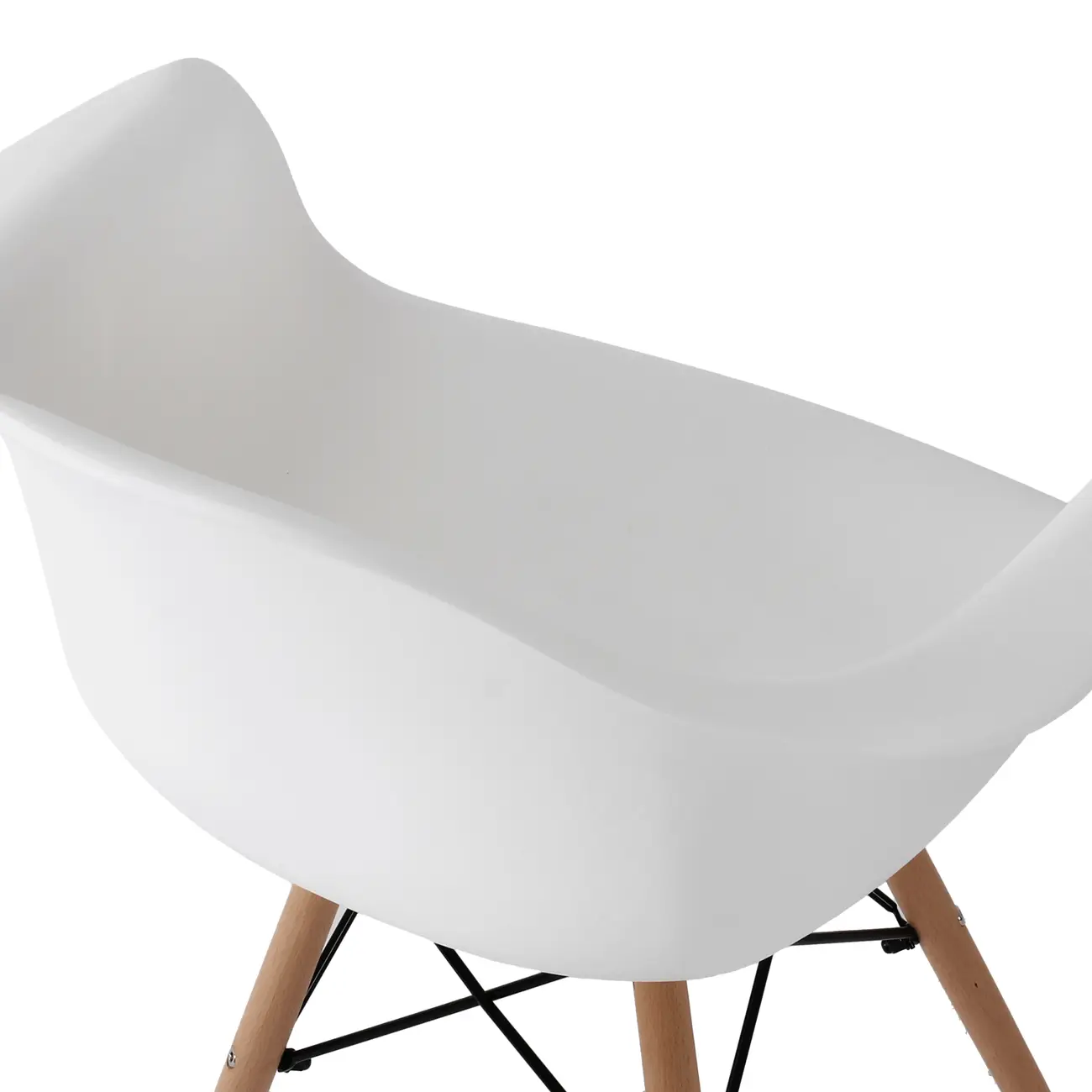 CADEIRA COM BRAÇOS EASY WOOD - FAIA/BRANCO - Foto 6