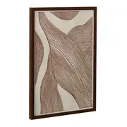 QUADRO I 50 CM X 35 CM ORGANIC LINES - CASTANHO/MARROM - Foto 2
