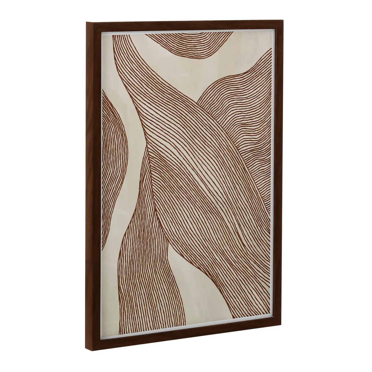 QUADRO I 50 CM X 35 CM ORGANIC LINES - CASTANHO/MARROM - Foto 2