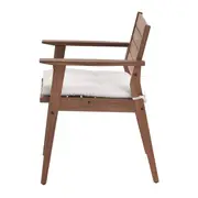CADEIRA C/BRAÇOS E ALMOFADA CARAÍVA I - BARU/BRANCO - Foto 3