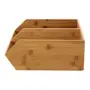 ORGANIZADOR EMPILHÁVEL 34 CM X 31 CM COM 2 DIVISÓRIAS BAMBOO - BAMBU - Foto 4