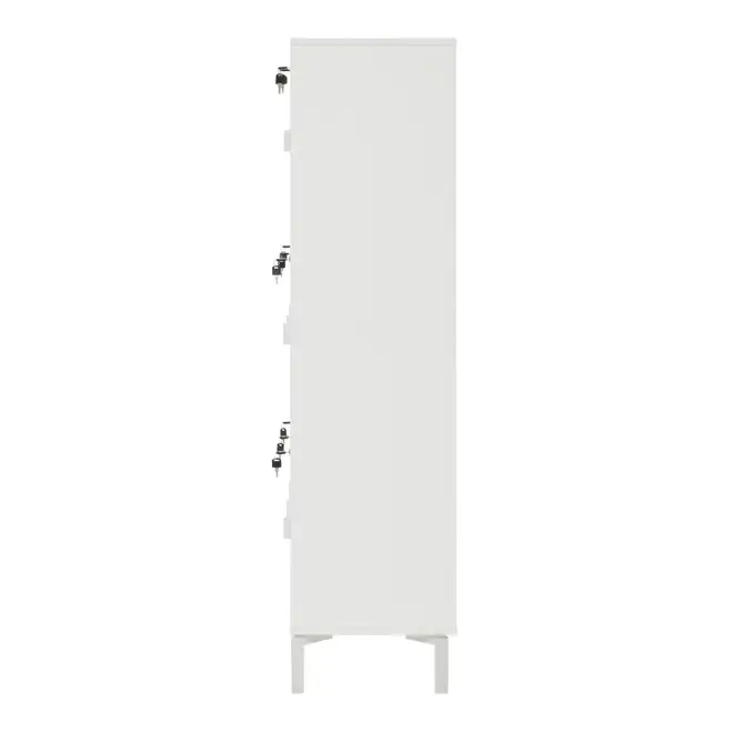 LOCKER/ARMÁRIO PARA ESCRITÓRIO ALTO 9 PORTAS SLEEK - BRANCO/GRANILITE - Foto 6