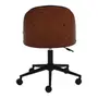 CADEIRA HOME OFFICE APLAY WOOD - PRETO/NOZES - Foto 7