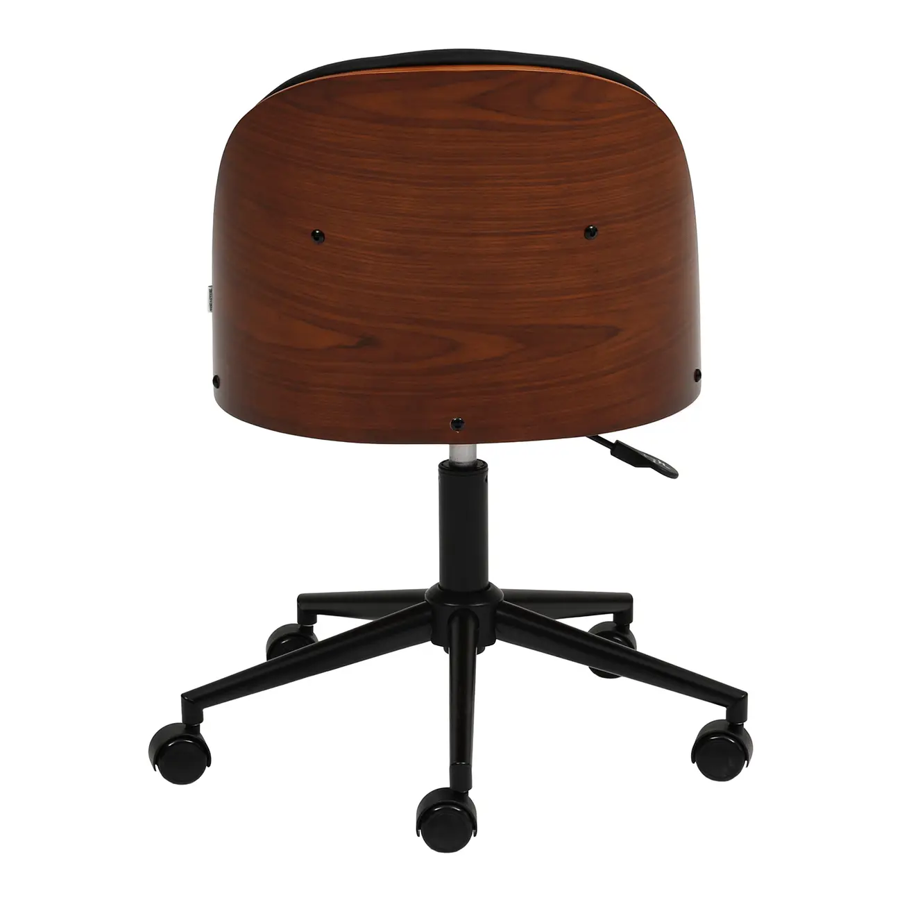 CADEIRA HOME OFFICE APLAY WOOD - PRETO/NOZES - Foto 7