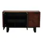 BUFFET 3 PORTAS 1,35 M X 40 CM NIARA - NOZES RÚSTICO/PRETO - Foto 2
