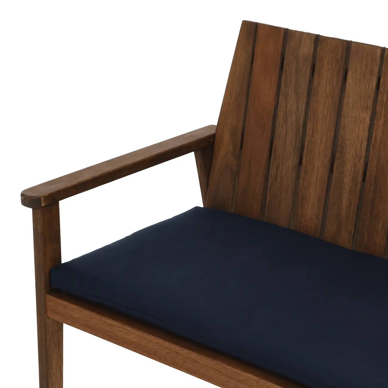 BANCO 2 LUG C/ENCOSTO/BRAÇO C/ALMOF LEME - TAMARINDO/AZUL ESCURO - Foto 6