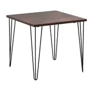 MESA DE JANTAR MESA 80 CM X 80 CM ZAHARA - PRETO/NOZES RÚSTICO - Foto 17