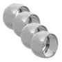 ARGOLA PARA GUARDANAPO CONJUNTO COM 4 PEÇAS ELLO - PRATA - Foto 1