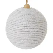 KIT COM 2 PINGENTES BOLAS FLUFFY VILAREJO NOEL - BRANCO - Foto 2