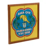 QUADRO 33 CM X 33 CM MEMÓRIA INTERIOR - NOZES/AMARELO - Foto 2