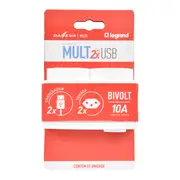 ADAPTADOR COM 2 SAÍDAS/2 PLUGUES/FIO TERRA E SAÍDAS USB CONNECT - BRANCO - Foto 6