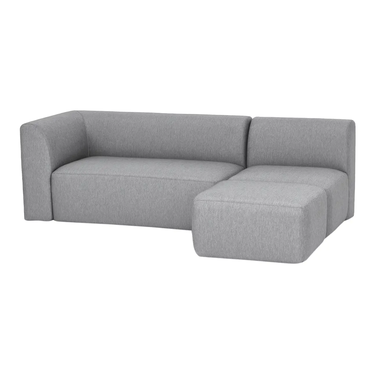 SOFÁ 3 LUGARES COM PUFF UNITS - CINZA CLARO - Foto 2