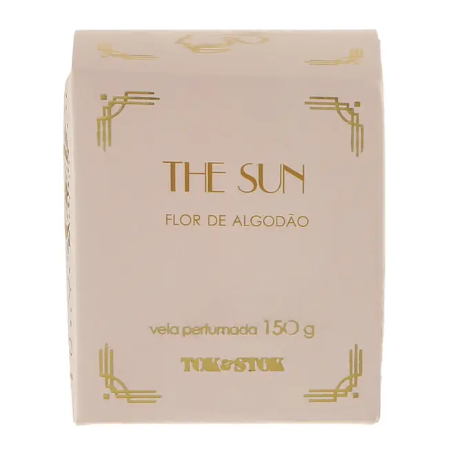 VELA PERFUMADA POTE FLOR DE ALGODÃO MYSTICAL THE SUN - CREAM/DOURADO - Foto 2