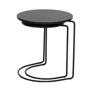 MESA LATERAL CONJUNTO COM 2 PEÇAS LOOP - PRETO/PRETO - Foto 1