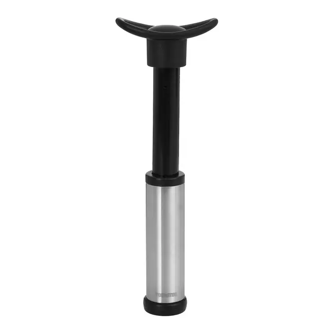 KIT BOMBA VACUO PARA VINHO 3PEÇAS PIPE - INOX/PRETO - Foto 3